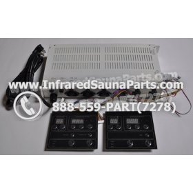 COMPLETE CONTROL POWER BOX WITH CONTROL PANEL - COMPLETE CONTROL POWER BOX SUNMATE INFRARED SAUNA STYLE 4 WITH TWO CONTROL PANELS 2