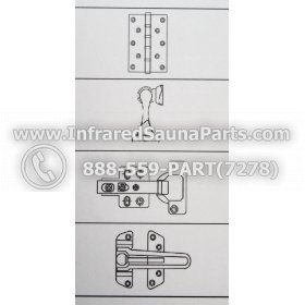 DOOR HINGES - GLASS DOOR HINGE STYLE 5 COMPLETE SET 16