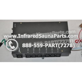 COMPLETE CONTROL POWER BOX 220V / 240V - COMPLETE CONTROL POWER BOX 220V / 240V WITH 7 CIRCUIT BOARD PINS  6 FEMALE PLUGS SUPPLY WORLD INFRARED SAUNA 5