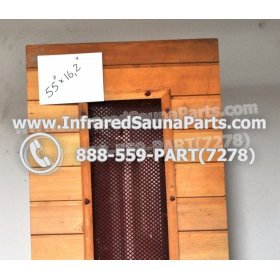 WOOD BENCHS + HEATERS - HEMLOCK WOOD BENCH + HEATER + RED COVER ( 55" x 16.2" ) 3