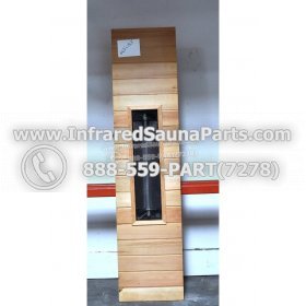 WOOD BENCHS + HEATERS - HEMLOCK WOOD BENCH + HEATHER + BLACK COVER ( 66.5" x 15.7" ) 2