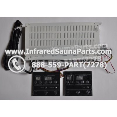 COMPLETE CONTROL POWER BOX WITH CONTROL PANEL - COMPLETE CONTROL POWER BOX LUX  INFRARED SAUNA STYLE 4 WITH TWO CONTROL PANELS 1